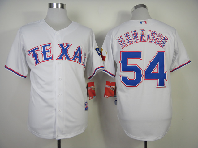 Men Texas Rangers 54 Harrison White MLB Jerseys